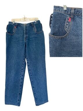 Vintage 90s Cobra Jeans Grommet Canada 100% Cotton High Rise Straight Leg Fits M